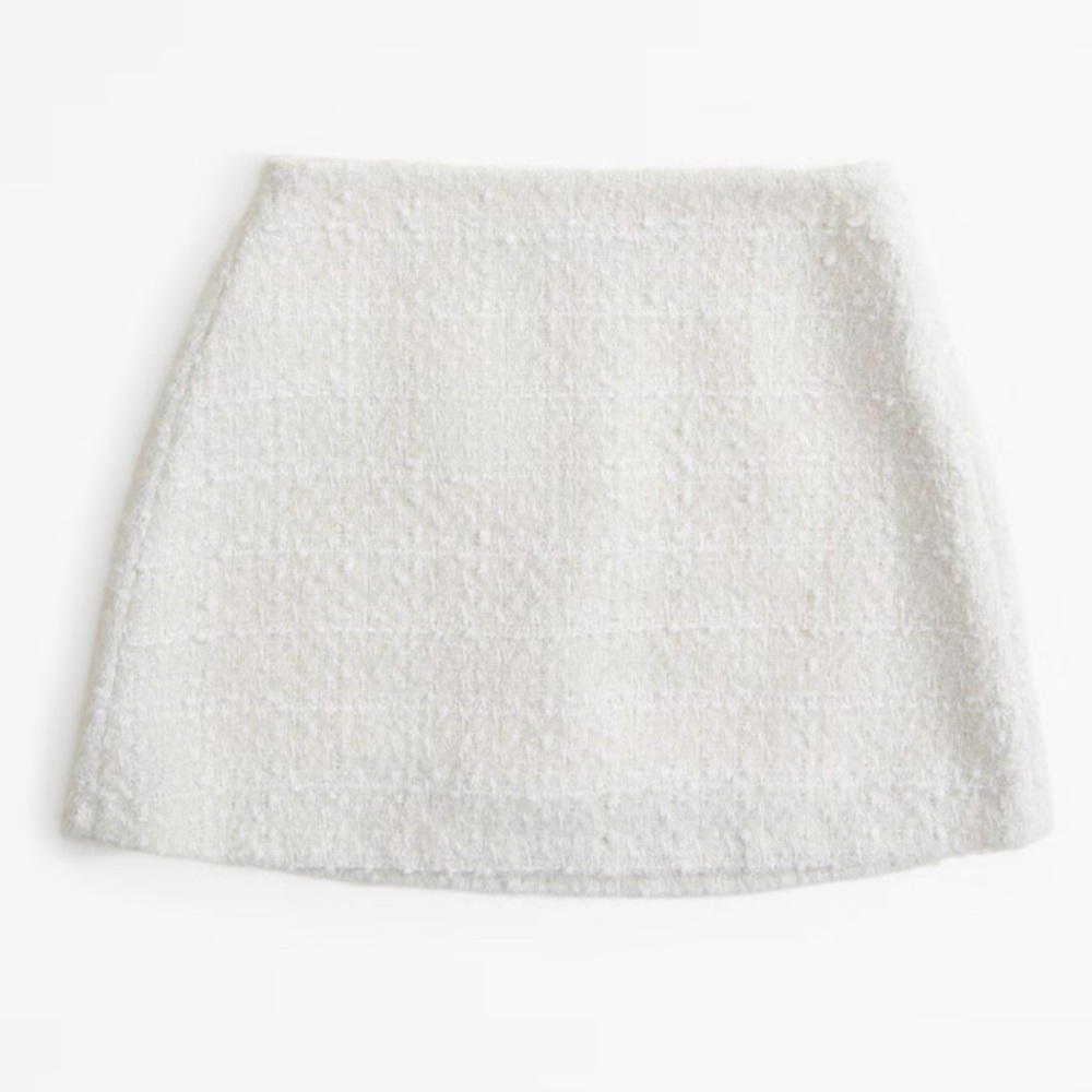 Abercrombie Cream Tweed Skirt (M)